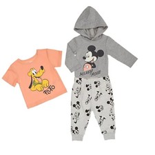 Disney Baby Boys' Mickey Mouse Pluto 3-Piece Pants Set Sizes 12-24 Months