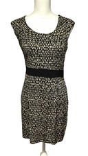 Forever 21 Dress Large Black Ivory Pebble Print Cottagecore Office Travel Boho