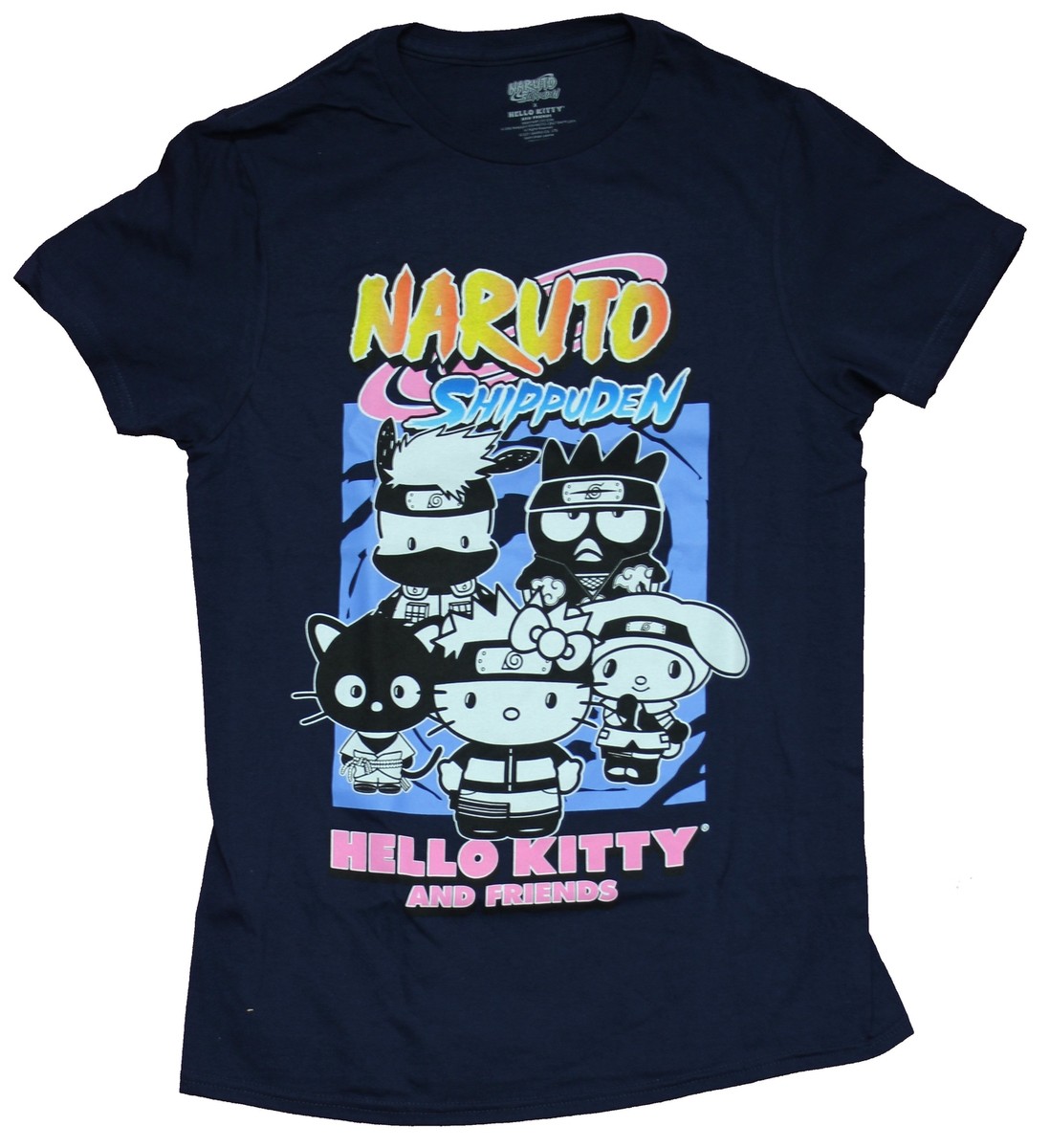 Naruto Shippuden Mens T-Shirt - Naruto x Hello Kitty x Sanrio Naruto Shippuden Mens T-Shirt - Naruto x Hello Kitty x Sanrio