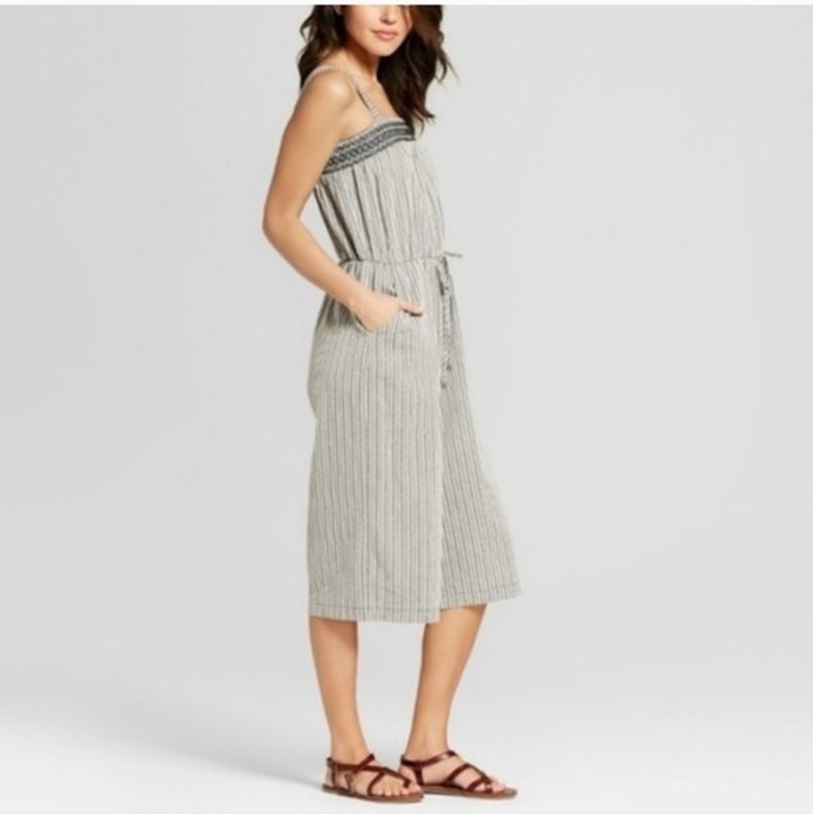 Universal Thread Medium Cropped Striped Boho Jump… - image 10