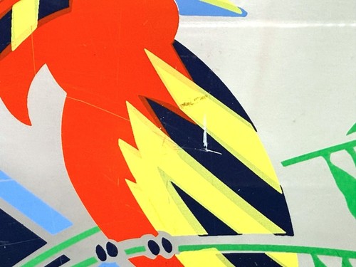 Vassoio da portata e 4 anelli tovaglioli design uccellino Davir Lucite anni 60 - Foto 8 di 13