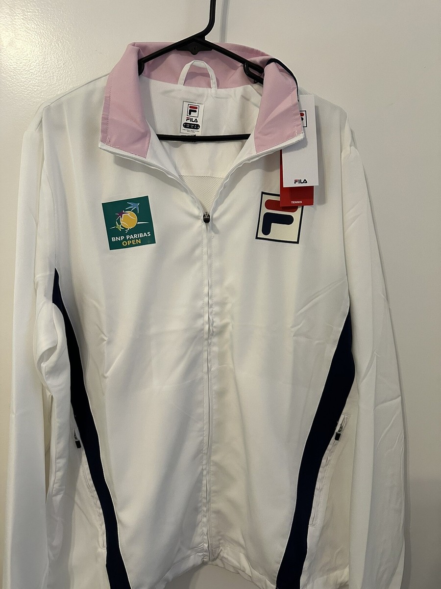 NEW FILA BNP PARIBAS OPEN VOLUNTEER JACKET WHITE PM41E949 NEW FILA BNP PARIBAS OPEN VOLUNTEER JACKET WHITE PM41E949