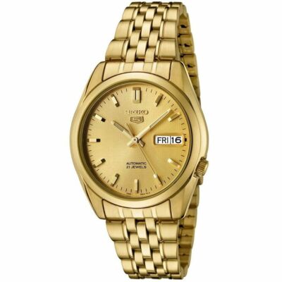 Seiko SNK366K1 Automatic Stainless Steel Gold Plated Casual Analog Men's Watch