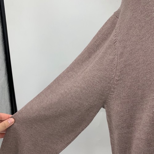 Ann Taylor Sweater Womens Large Taupe Button Cuff Long Sleeve Crew Neck Pullover - 第 5/14 張圖片