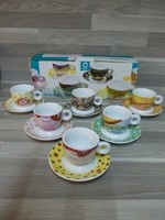 Espresso- Mokka Tassen Set Porzellan 6 Tassen 6 Unterteller Yong Sweet Dreams