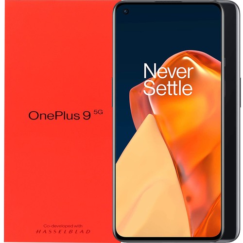 BNIB OnePlus 9 5G 2930443 Dual-SIM 128GB + 8GB Astral Black Factory Unlocked OEM - Afbeelding 1 van 3