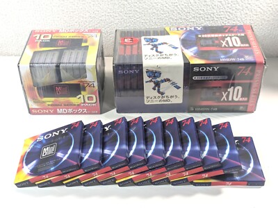 【SEALED w/ Cases Lot of 30】SONY MD Mini Disc  PRISM SERIES  74min MADE IN JAPAN