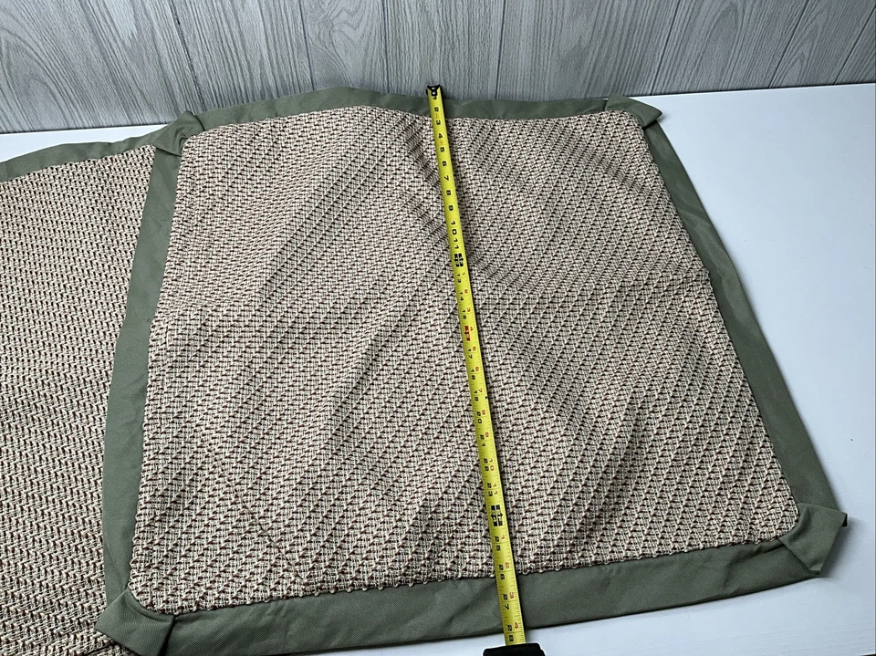 Basket Weave/Ratan Croscill Home Euro Pillow Sham 26" Brown/Green Edge Set of 2 - Image 2 of 4