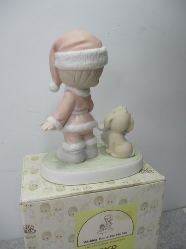 1992 Precious Moments Wishing You A Ho Ho Ho Christmas Figurine #527629 Box - Picture 4 of 9