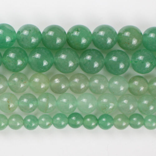 Natural Green Aventurine Gemstone Round Beads 4mm 6mm 8mm 10mm 12mm 15.5" Strand - Afbeelding 1 van 3
