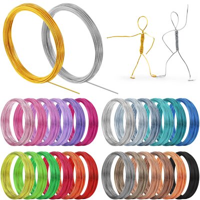 25Rolls Aluminum Wire Jewelry Wire Craft Colored Beading Wire for Jewelry Making