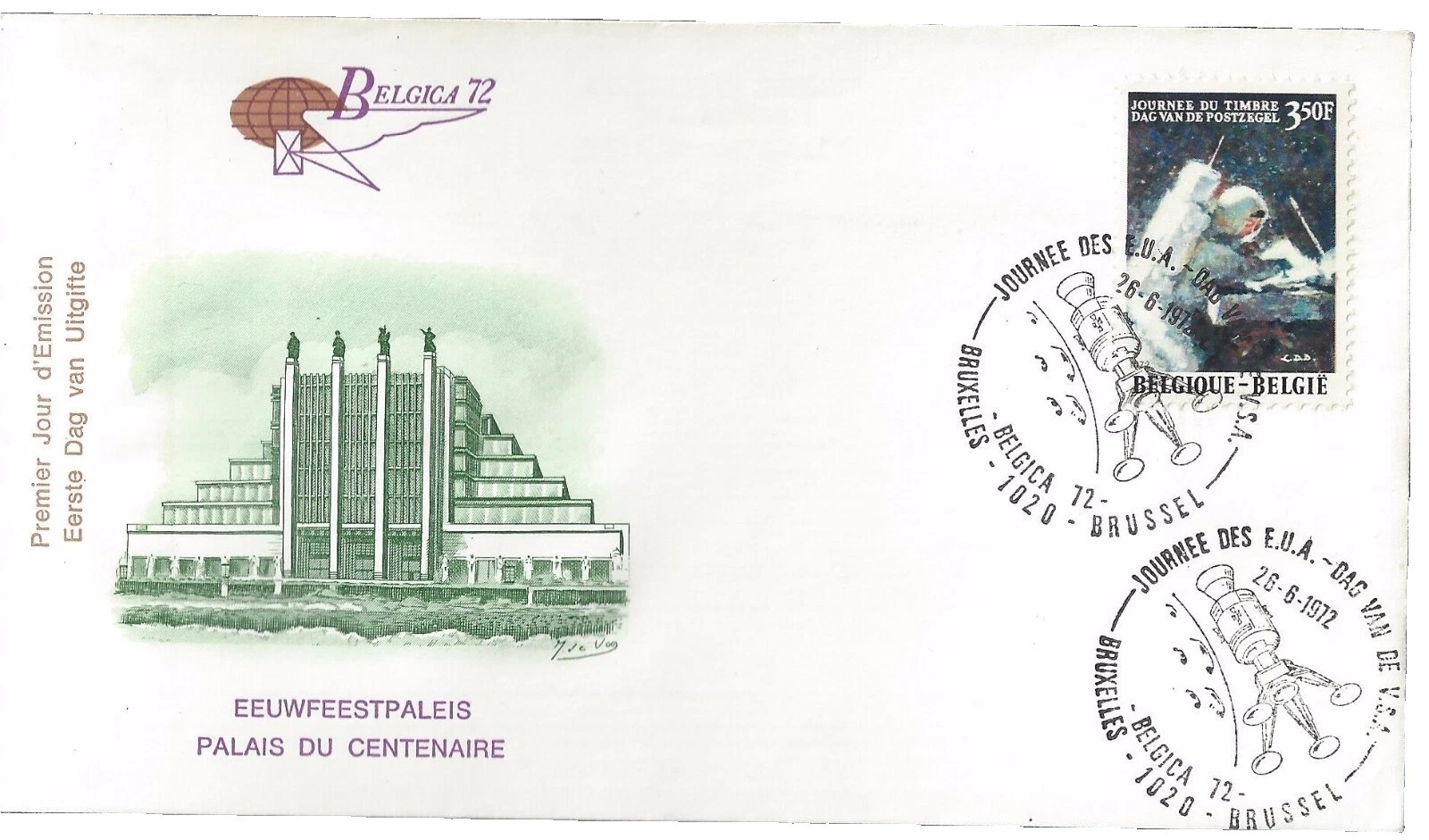 Estampillas de la cubierta del espacio