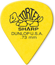 Dunlop Tortex Sharp Guitar Picks .73Mm Yellow 72 Pack