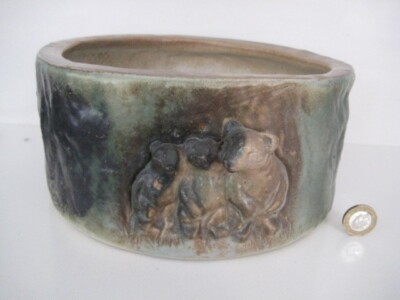 DENBY DANESBY LANGLEY WARE STEINZEUG KERAMIK 3 DREI BÄREN ÜBERTOPF SCHALE 