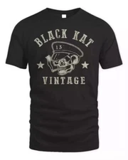 Retro Moto Skull Black Kat Vintage shirt