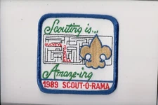 1989 Buckeye Council Scouting Is Amaze-Ing Scout-O-Rama patch