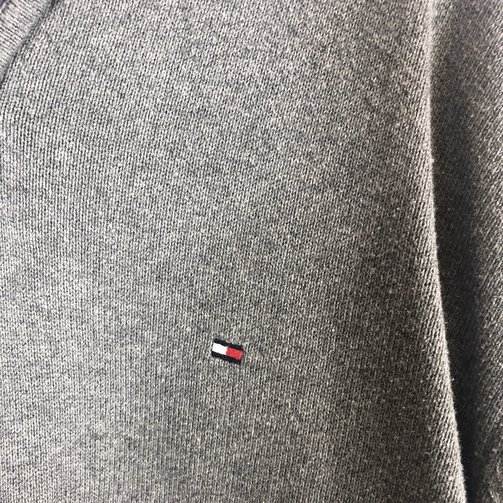 Men's Tommy Hilfiger Basic Solid Gray Quarter Zip… - image 3