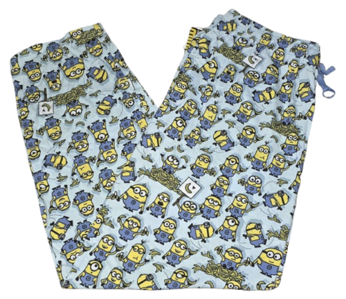 Pantalones de pijama Minions para hombre dormir adulto Despicable Me película ¡Pantalones de algodón azules! - Imagen 2 de 3