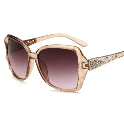 Beige Golden Women Stylish Square Sunglasses Luxury Sun  display picture 2