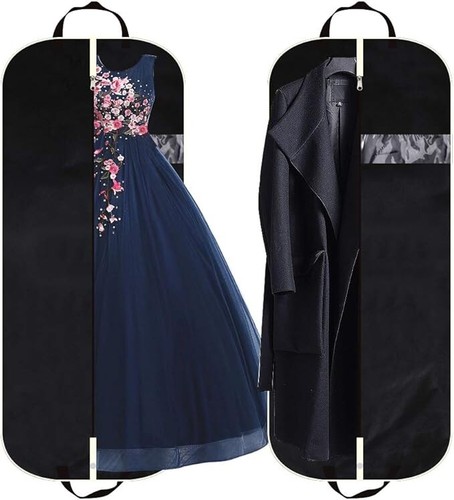 54" Garment Bag with Extra Large Pockets for Travel, Gusseted Suit Cover Mens Wo - Picture 4 of 12