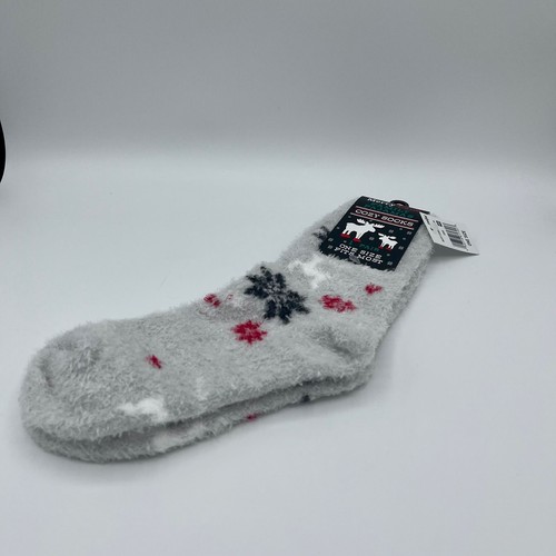 Merry Lane Family Pajamas Cozy Socks - One Size - Fairisle Grey Deer - Picture 3 of 4