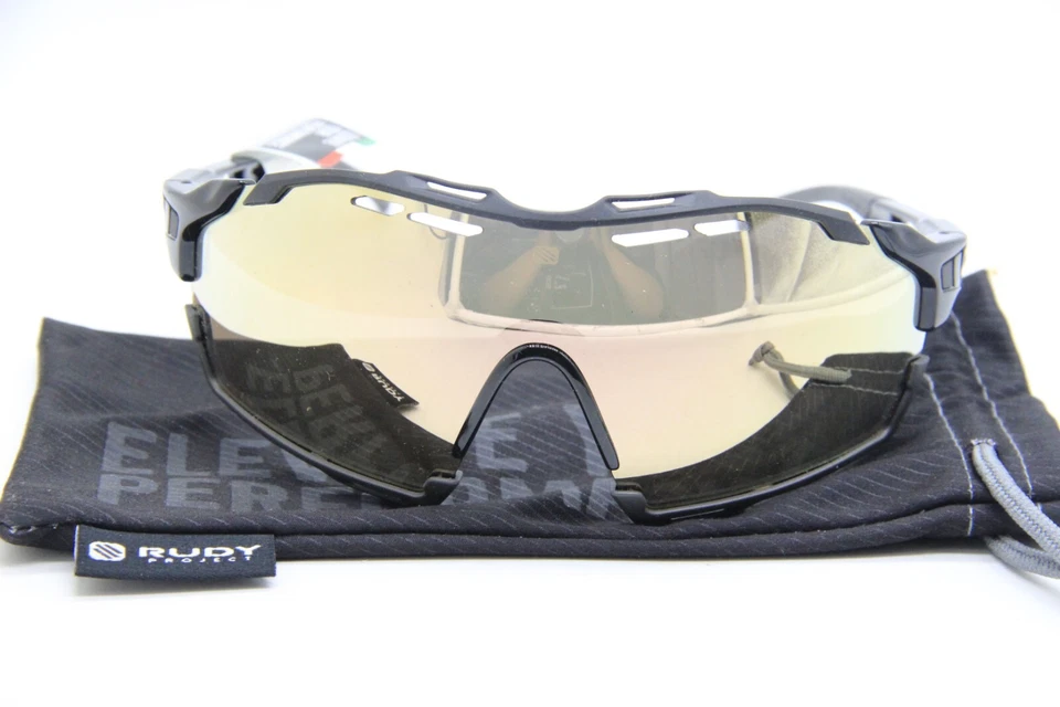 НОВЫЙ RUDY PROJECT CUTLINE 420 SP 63-42 ЧЕРНЫЙ ПОДЛИННЫЙ СОЛНЦЕЗАЩИТНЫЕ ОЧКИ С МЕШОЧКОМ 139-127 - Изображение 2 из 4