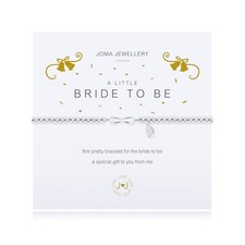 Image of Joma A Little BRIDE TO BE Silver Plated Beaded Bracelet + Gift Bag JJ2540