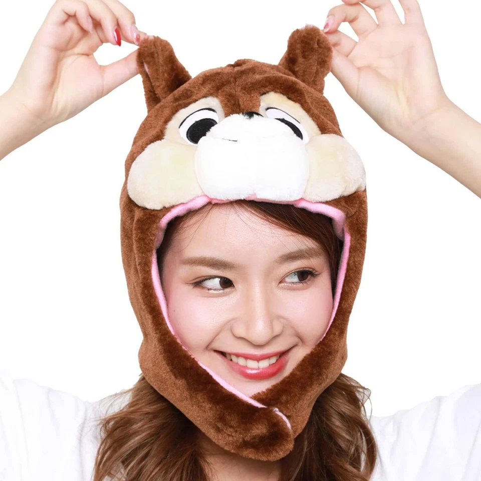 SAZAC Cartoon-character Costume Cap 2 Types Chip and Dale One Size JAPAN NEW Foto 4 de 4