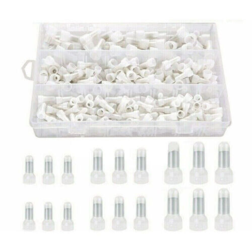 350Pcs Nylon Closed End Caps Crimp Cap Copper Core Connectors 22-10AWG Terminals - Picture 3 of 12