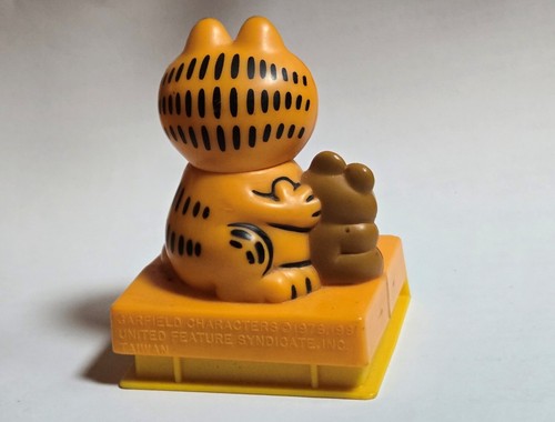 Garfield Vintage Blinking Eyes Kunststoff Spielzeug Figur 1981 I'm Only Human - Bild 4 von 7