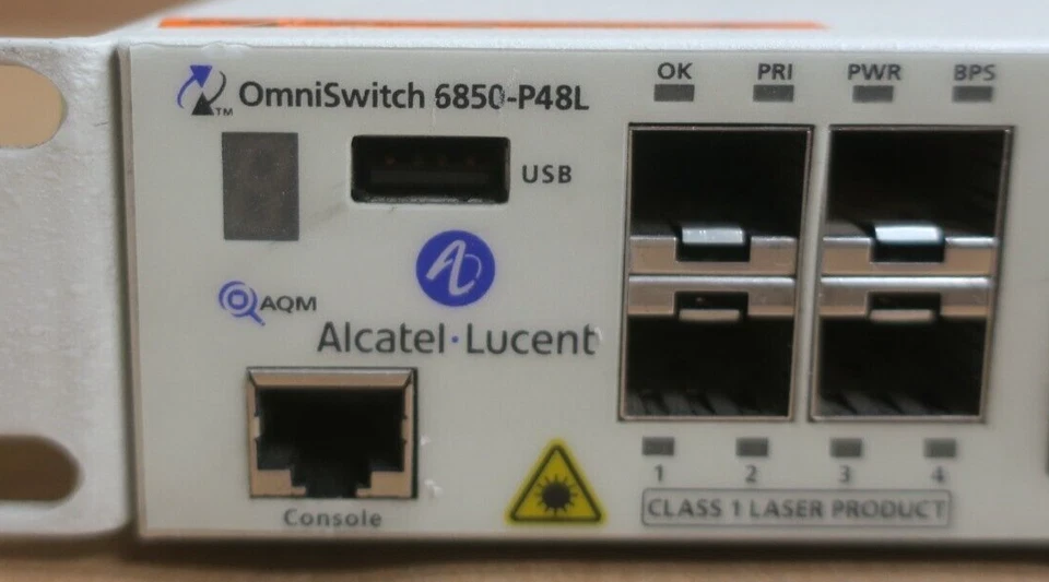 Alcatel-Lucent OmniSwitch OS6850-P48L PoE 44x 10/100Base-T 4x1Gb SFP/RJ45 Switch - Image 2 of 4