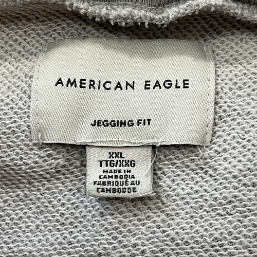 Felpa con cappuccio American Eagle Jegging Fit donna taglia XXL grigia oversize - Foto 6 di 12