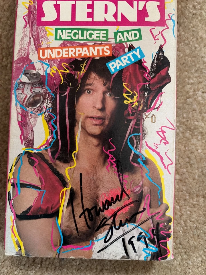 Howard Stern's NEGLIGEE AND UNDERPANTS PARTY 1988 VHS signed by Howard - Image 2 of 4