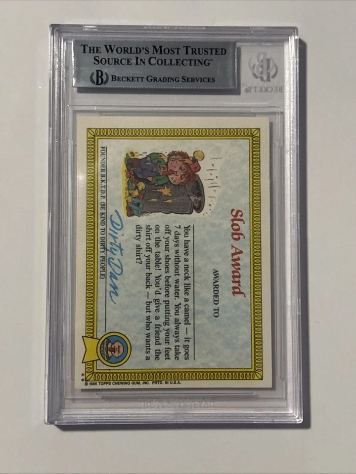1985 Topps OS1 Garbage Pail Kids Series 1 JOLTIN' JOE 41b Matte Card BGS 7.5 NM+ - Image 2 of 2