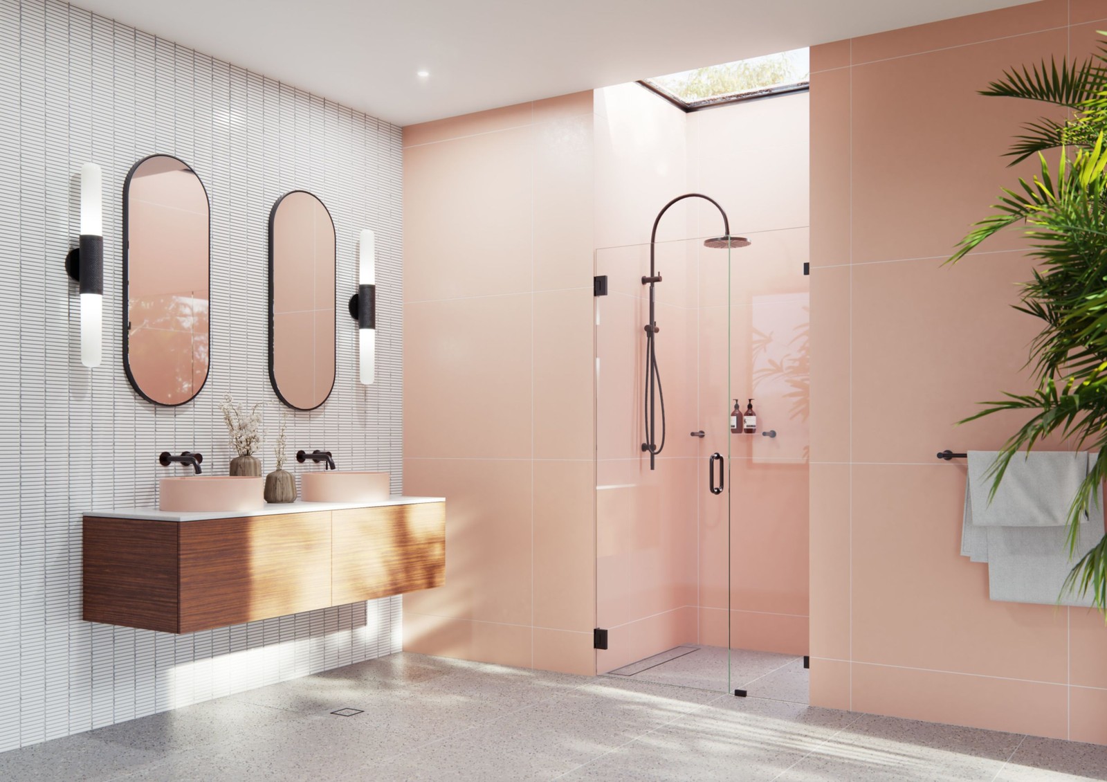 Illume Bronze Glass Warehouse Hinged Shower Door 78H x 44-3/4W GW-WH-44-75