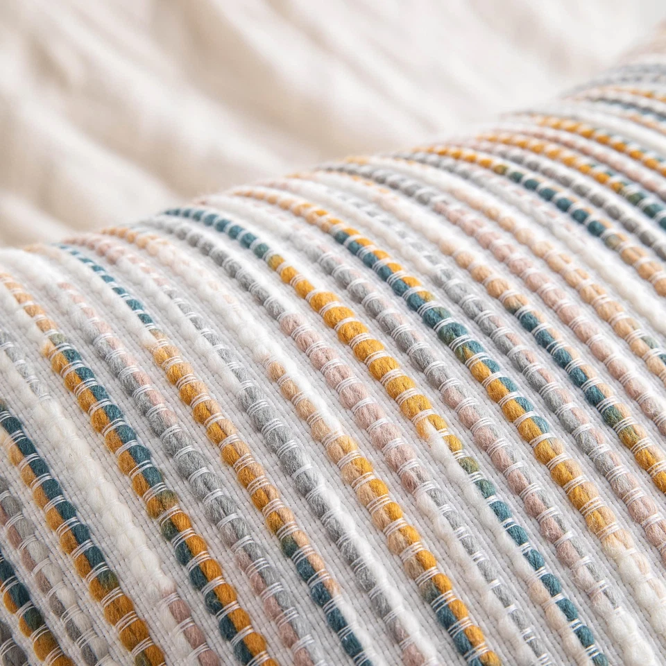 Fundas de almohada decorativas de cuerpo lumbar largo boho paquete de 1 amarillo de 14x36 pulgadas... Foto 3 de 4