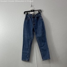 NWT Everlane Women's Blue Denim The Curvy '90s Cheeky Straight Jean Size 25 Crop