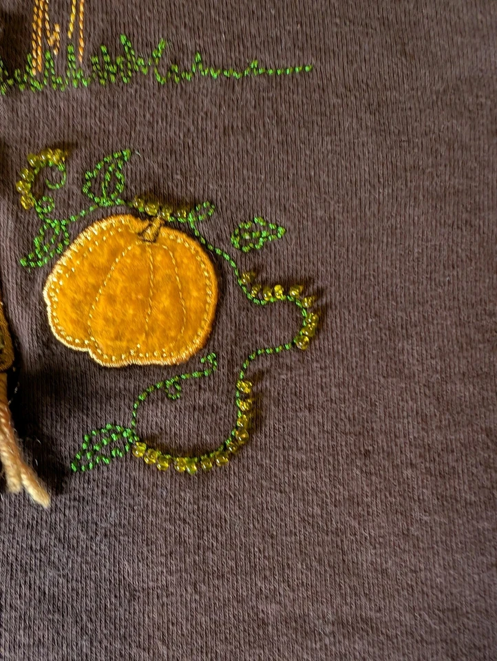 Toffee Apple Mujer Espantapájaros Calabaza Pullover Sudadera con Capucha Marrón L Otoño Otoño Foto 3 de 4