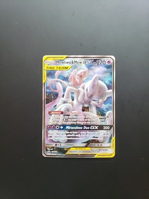 2019 Pokemon SM Black Star Promo Mewtwo & Mew GX #SM191 Full Art
