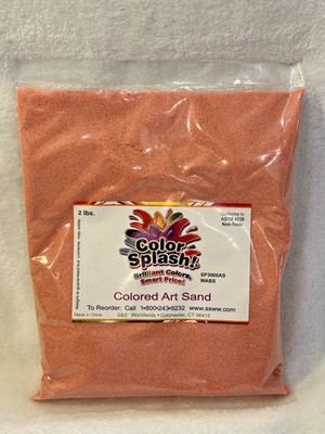 COLOR SPLASH - Coral Colored Sand for Sand Art Crafts - 2 POUNDS!