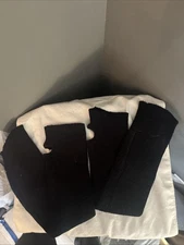 Arm Warmers - Black Colored Soft Sleeves With Finger Holes