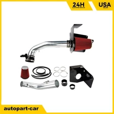 Cold Air Intake Kit + Red w/ Heat Shield For 2012-2013 Chevy Silverado 1500