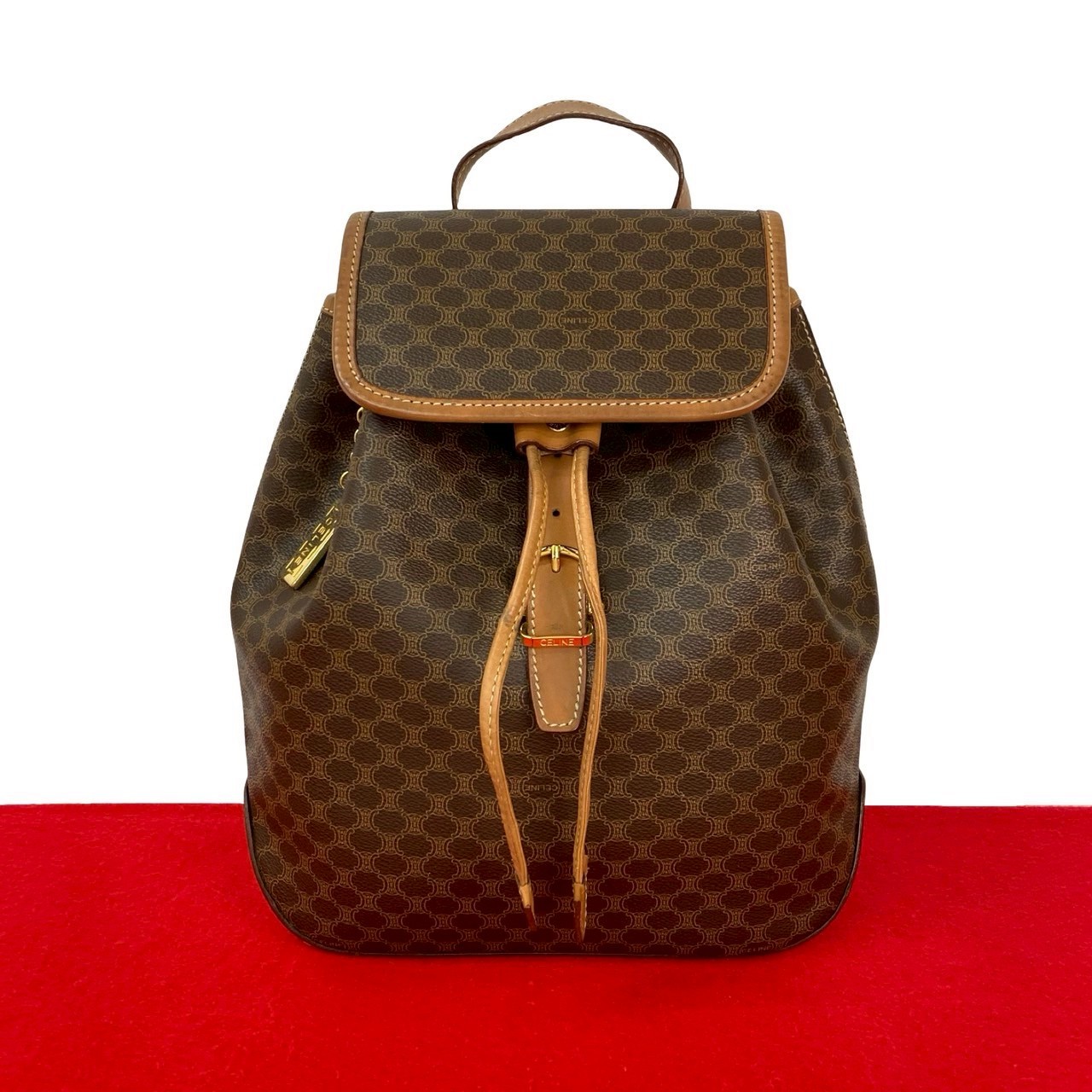 CELINE Macadam Blason Pattern Backpack leather PV… - image 1