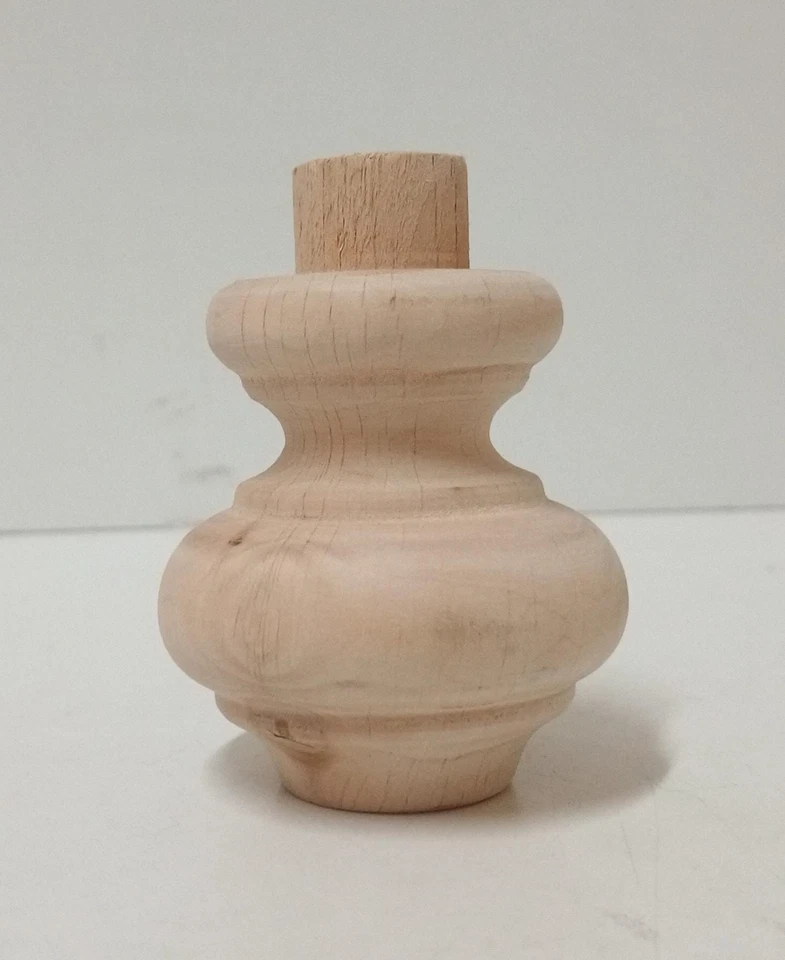 PIEDE PIEDINO IN LEGNO GREZZO NATURALE H. MM 65 X Ø 62 CON SPINA H. MM 10 X Ø 20 - Immagine 3 di 4