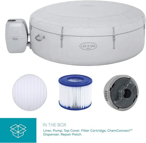 Lay-Z-Spa Vegas Hot Tub 140 AirJet Inflatable Spa with Freeze Shield 4-6 Person - Picture 2 of 5
