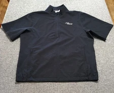 Sun Mountain Jacket Mens Extra Large Black Monsoon 1/4 Zip Pullover Rain Golf