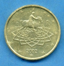 Italy 50 euro cent 2002   Combined Shipping   Statue of Marcus Aurelius  XF