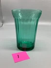 RARE 4 1/4 INCH DORIC AND PANSY ULTRAMARINE DEPRESSION GLASS TUMBLER