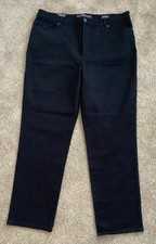 Black Classic Rise Gloria Vanderbilt Jeans Tapered Leg Sz 18 Amanda