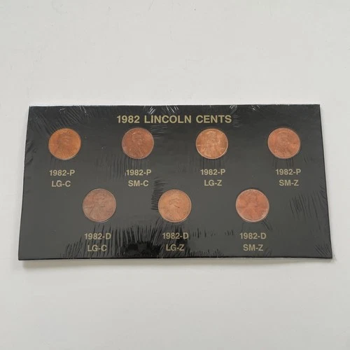 1982 Lincoln Cent  Transition Collection Set Of 7 Coins
